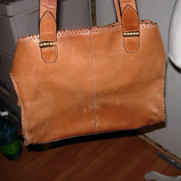 Elliot Lucca Tan “Gisele” Leather Shoulder Bag - Picture 4 of 14